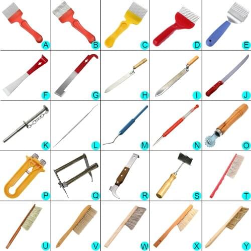 Beekeeping Multifunction Bee Tool Kit Stainless Steel Thumb Pin Type Honey Valve Shovel Knife Hive Scraper Wood Brush Wasp Sweep