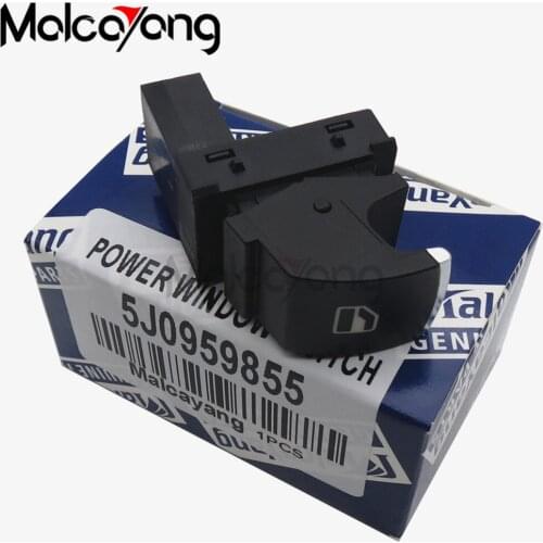 5J0959855 Chrome Master Electric Power Window Switch For VW Jetta Golf CC GTI MK5 MK6 Passat Tiguan Rabbit 2005-2011