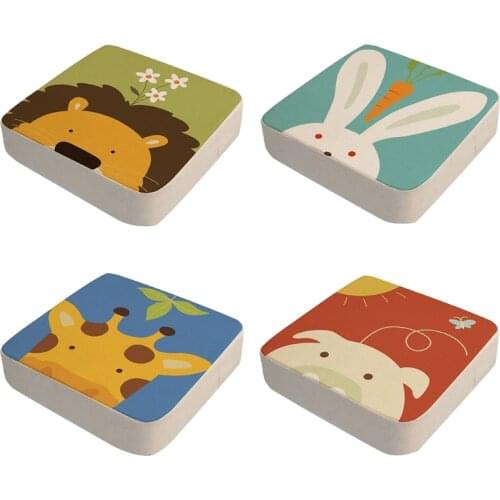 Portable 40x40x10cm Child Toddler Cartoon High Chair Seat Booster Baby Infant Increasing Cushion Thick Chair Pad for Dining Tabl