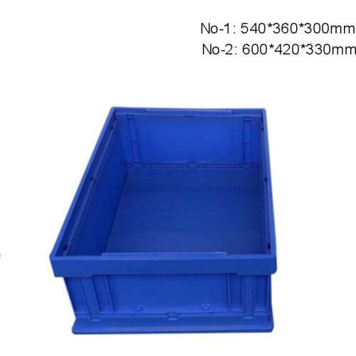 Industrial Foldable Basket PP Plastic Large Storage Box Shelve Case Container Multifunctional Turnover Box Without Lid No-1/No-2