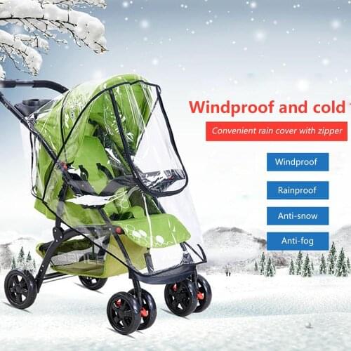 Baby Stroller Waterproof Rain Cover Pram Transparent Dust Shield Pushchairs Raincoat Baby Stroller Accessories