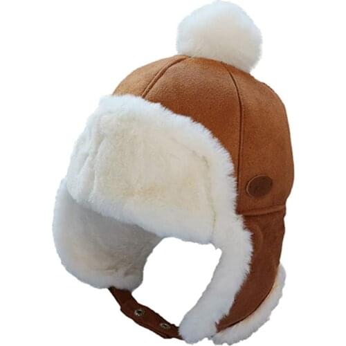 Baby Boy Ushanka Earflap Winter Trooper Cap Unisex Kids Trapper Hat Newborn Hat