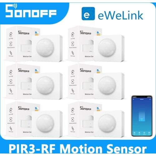 SONOFF PIR3-RF PIR Motion Sensor Smart Scenes Alert /Normal Mode Notification eWelink APP Work With SONOFF 433MHz RF Bridge Hot