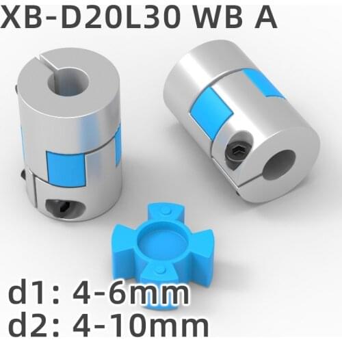 XB D20L30A Two Jaws Coupler Aluminium Plum Flexible Shaft Coupling Motor Connector CNC Flexible Couplings 4mm-10mm
