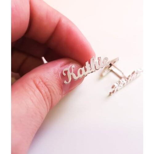 Fils Custom Cufflinks-Personalized Stainless Steel Custom Name Cufflinks Twins-Gentleman Accessories-Dainty Party Gift Jewelry