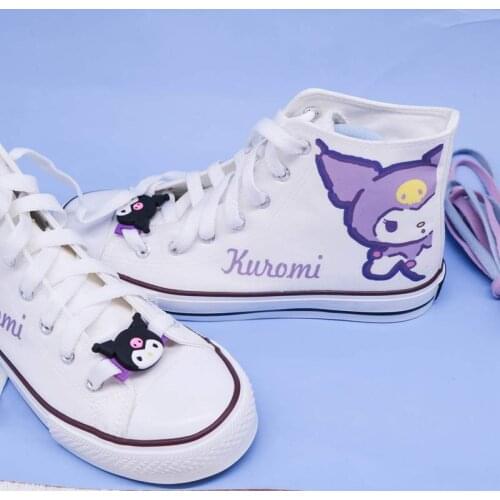 Harajuku Style Womens High-top Canvas Shoes Hand-painted Graffiti Sneakers Japanese Cartoon Cute Student Girls Casual Shoes
