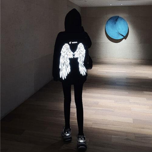 Womens pullover women 2020 new oversize Hong Kong style foreign style reflective sweater with high waist slim jeans two-piece