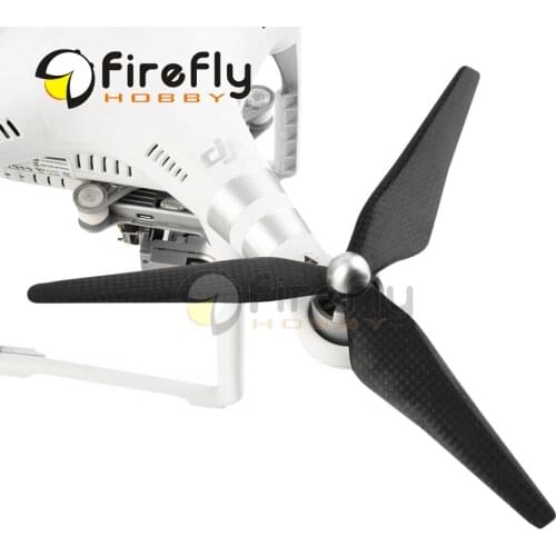 1 Pair 9450 Carbon Fiber Propellers Self-tighten 3-blade Props for DJI Phantom 3 2 Drone