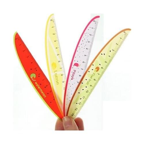 1pcs/lot 15cm Drawing Fruit Plastic Ruler Four Random For Kids Student Novelty Stationery Sewing Rules