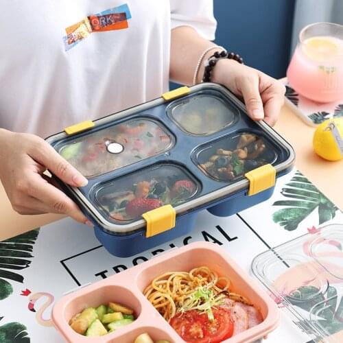 1 Pc Portable Lunch Box Bento Boxes Microwave Dinnerware For Kids Adults Food Food Storage Container Foodbox Kitchen Cocina