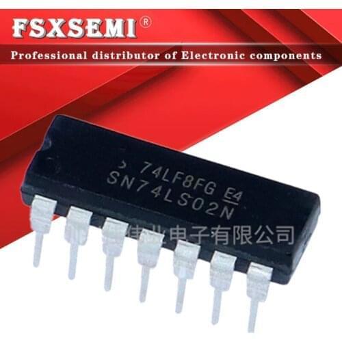 100pcs HD74LS02P DIP-14 HD74LS02 74LS02 SN74LS02N Quad 2-input NOR Gate IC