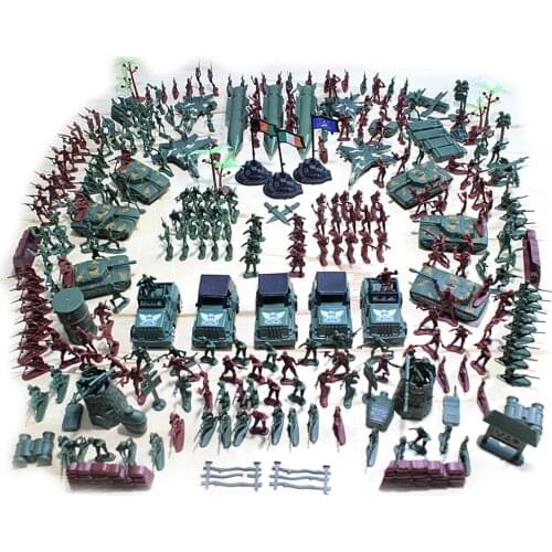301Pcs/Lot 5cm Plastic Soldier Model World War II Soldier Military Toy Set for Children