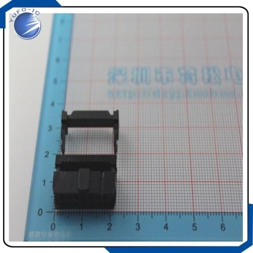 5PCS/LOT 14PIN Horn plug FC-14p head 2.54mm ISP JTAG cable wire spacing connector plug IDC Socket