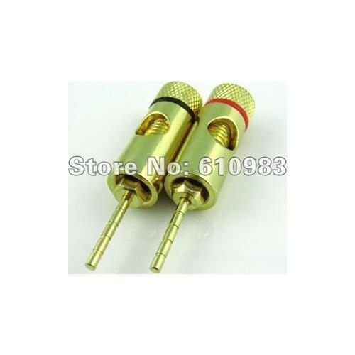 6 pieces/lot) 2mm pin Speaker Banana Plugs Connector with Black ring