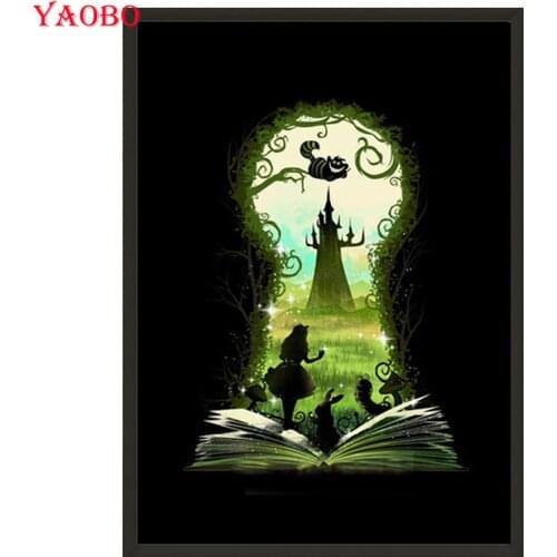 Full Square/Round Drill 5D DIY Diamond Painting Alice in Wonderland rhinestone pictures 3D Embroidery bead Cross Stitch decor