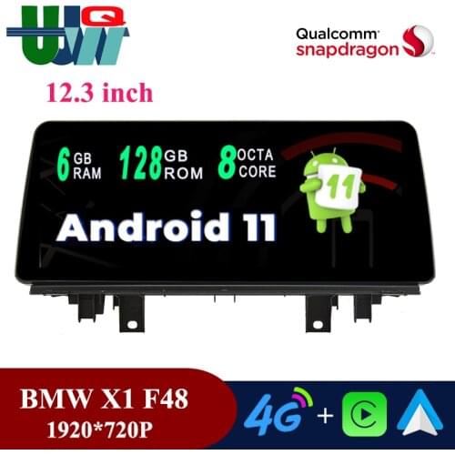 UJQW 12.3" Andriod 11 Car Radio Multimedia Player 1920*720P For BMW X1 F48 2016-2018 NBT EVO GPS Navi Wireless Carplay BTE Wifi