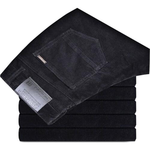 High Quality New Autumn and Winter Male Business Mens Trousers Straight Corduroy Corduroy Pants Breathable Casual Pants