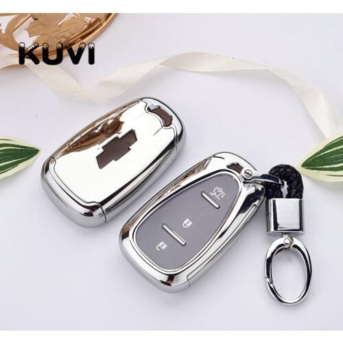 TPU+PC Car Smart Key Case Cover For Chevrolet Cruze Malibu Spark Volt Bolt Trax Aveo Protector Shell Fob Accesories
