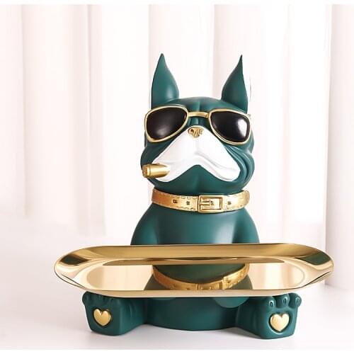 Home Decoration Ornamental,Cool Bulldog, Statue, Sculpture,Table Decoration,Desk Storage Box,Dog Figurine,Home Roomd Décor