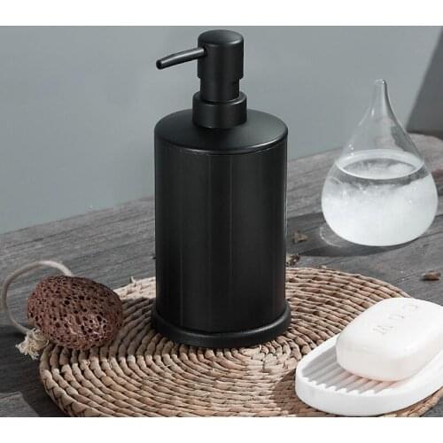 Liquid Soap Dispenser Hand Kitchen Sink Soap Container Black Aluminium Bathroom Shampoo Holder Emulsion Bottle Bathroom Hardware