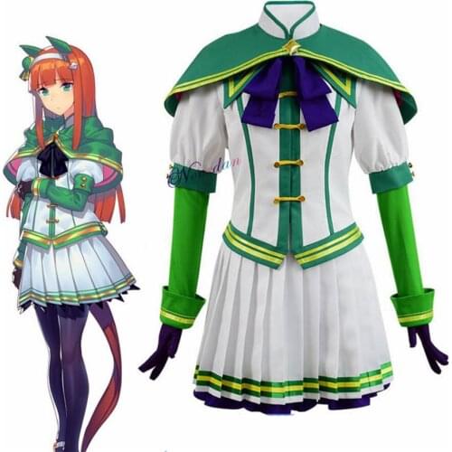 Uma Musume Pretty Derby Silence Suzuka Cosplay Costume Anime Gothic Riding Jacket Skirt Uniform Halloween Christmas Costume