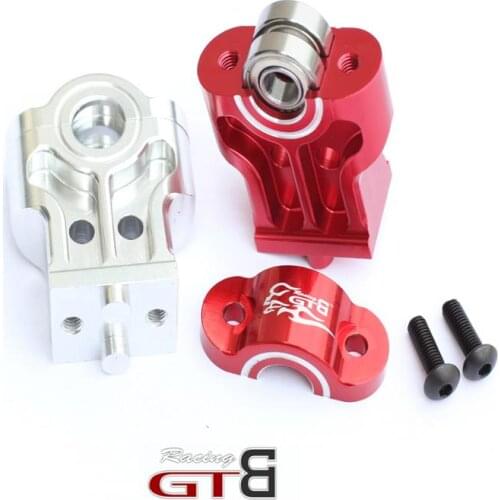GTBracing RC Car 1/5 LOSI DBXL MTXL Rear Center Drive Shaft Support Mount Silver / Red