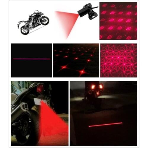 Motorcycle laser fog light anti-collision taillight warning for SUZUKI RGV250 VS800 Intruder VZ800 Marauder Bandit 650S