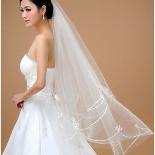 Fashion Simple Cheap Ivory Wedding Veil One layer Wedding Accessory Bridal Vei
