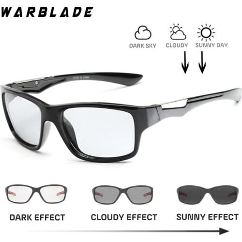 2018 Photochromic Sunglasses Men Polarized Chameleon Discoloration Sun Glasses Outdoors UV400 Square Driving Goggles Accessories