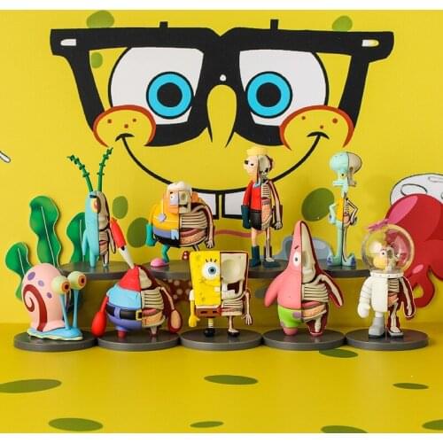 New Surprise Doll Blind Box SpongeBobs Squarepants 1nd Generation Half Planer Action Figure Anime Model Toy For Boy Birthday Gif