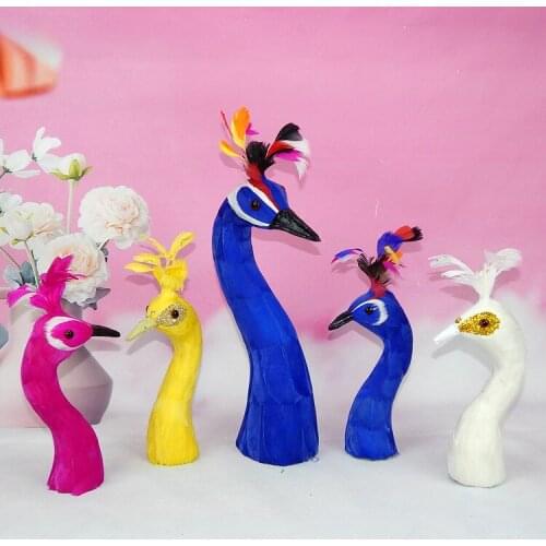 New real life peacock head model foam&feather beautiful Peacock head ornaments gift xf2990