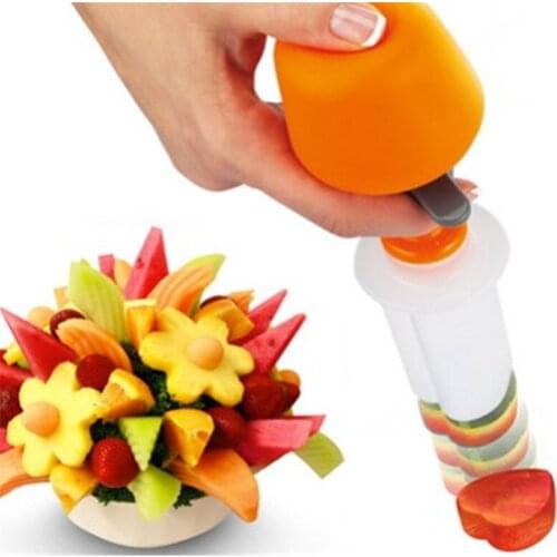 Fruit Vegetable Cutter Slicer Decorator Cook Tool Smoothie Plastic Cake Tools Kitchen Bar Supplies