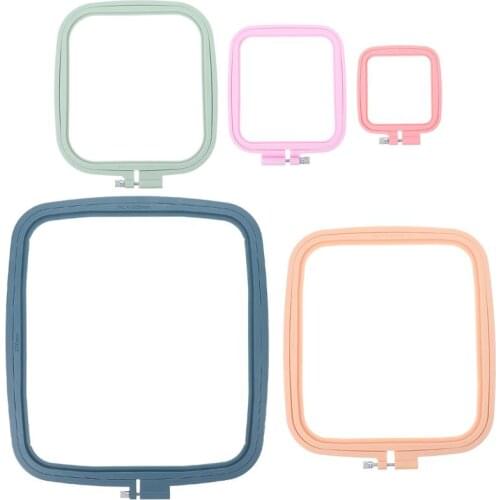 5pcs Cross-Stitch Hoops Kit Embroidery Frame Embroidery Hoops Ring Random Color Circle And Stretched Round Embroidery Frame