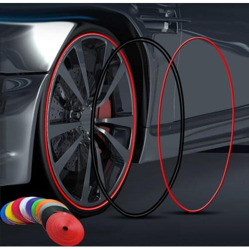 Roll Rimblades 8M Car Vehicle Color Wheel Rims Protectors Decor Strip Tire Guard Line Rubber Moulding Trim Car accessories