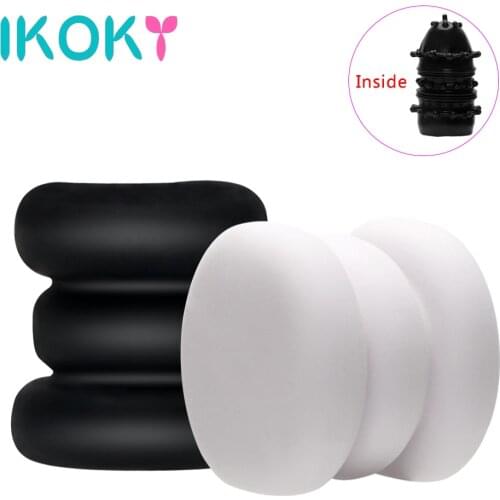 IKOKY Artificial Vagina Male Masturbator Cup Sex Toys for Men Male Glans Trainer Delay Ejaculation Fake Pussy Vagine Vaginal