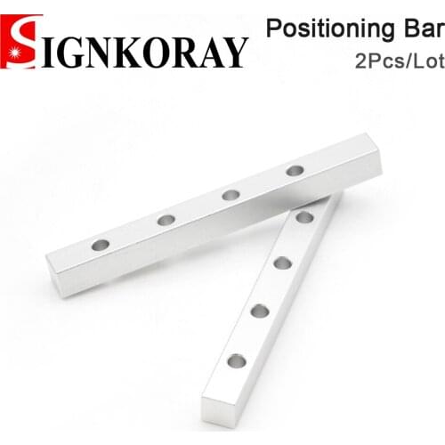 SignKoray 2Pcs Fiber Laser Marking Worktable Positioning Bar 125x12mm Dia.6mm for DIY Fiber & Co2 Marking Engraving Machine