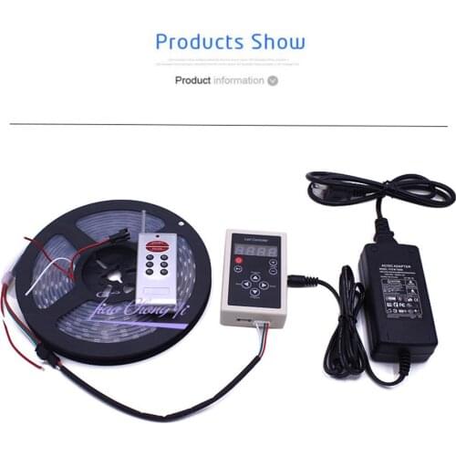 DC 12V 5M Chasing Dream Magic Color RGB 5050 WS2811 IC LED Strip Light +WS2811 RF Remote controller +12V 5A LED Power