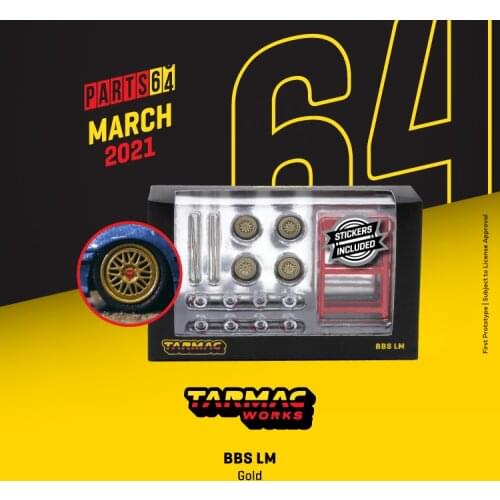 Tarmac Works 1: 64 TW 64 BBS LM Gold Wheels Toolkit Bag