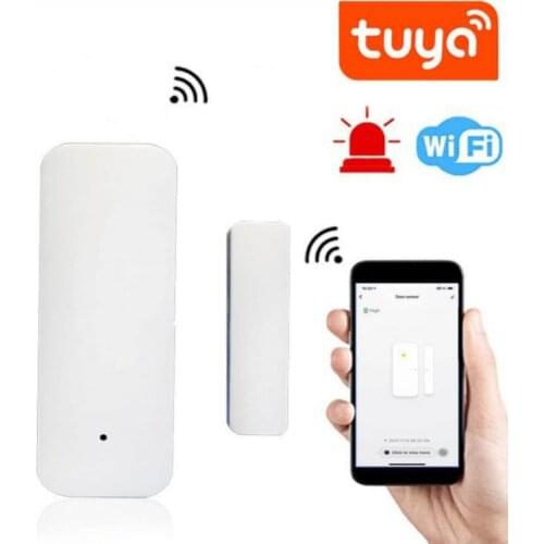 Tuya Smart WIFI Door Sensor Alarm Detector Independent Magnetic Sensor Door Closer Voice Control Work With Alexa Google Home