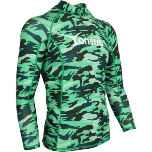 Premium Stretch Surfing Swim Wetsuit Top Rash Guard Vest Shirt for Adult Men