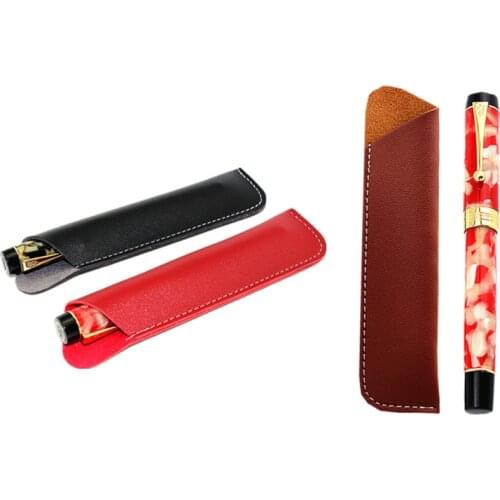 4 PCs Protective Case Leather Pen Bag, Rustic Leather Pencil Bag Holder Case, Jinhao 100 Vintage Retro Style For Pen Bags
