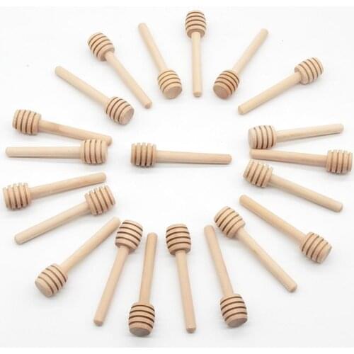 24pcs Honey Stirrers Honeycomb Sticks Long Handle Wood Honey Spoon Mixing Sticks Dipper Honey Jar Coffee Milk Tea Supplies
