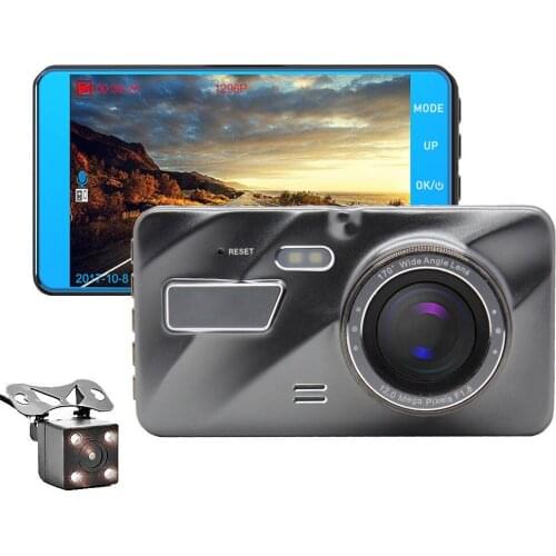 4"inch IPS 1080P Car DVR ADAS Night Vision Dual Lens Dash Camera Video Recorder Car Front And Rear Double Lens Reversing Image