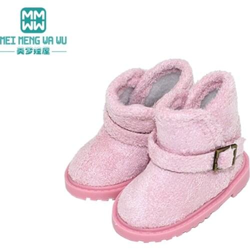 5.6cm*2.6cm Mini Doll shoes for 1/6 BJD YOSD EXO Toys Doll accessories Fashion snow Plush wool boots