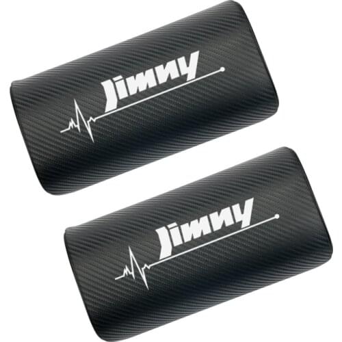 Car neck pillows both side carbon fiber single headrest case for Suzuki Jimny 2019 car styling Accessories Cover