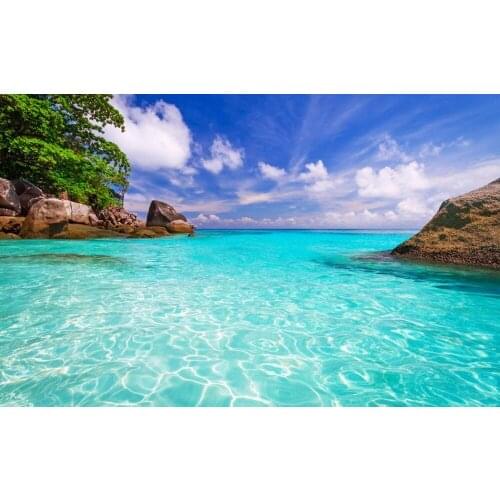 Sea, sky and clouds TV background wallpaper 3d mural wallpaper Non woven wallpaper Home Decoration