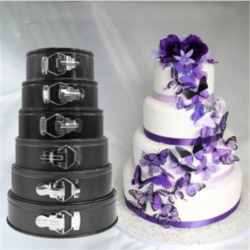 Live Bottom Buckle Cake Mold Round Honeycomb Non-Stick Lock Easy To Clean Baking Tray Baking Mold Support Wholesale