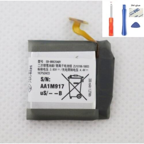 ISUNOO Battery EB-BR820ABY 330mAh For Samsung Galaxy Watch Active 2 Active2 SM-R820 SM-R825 44mm Watch Battery +tools