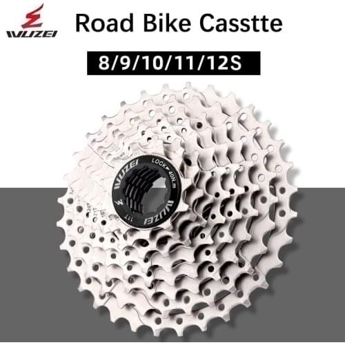 Wuzei Road bike cassette flywheel freewheel Sprocket for shimano 8s 9s 10s 11s 12s speed 11T- 23t 25t 28t 30t 32t 34t 36t