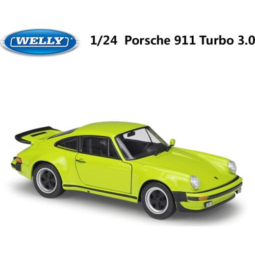 WELLY Diecast Vehicle 1:24 Classic Metal 1974 Porsche 911 Turbo3.0 Sports Car Toy Alloy Car Model Toy For Kid Gifts Collection